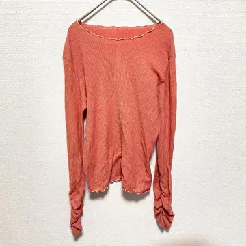 Ray BEAMS 리브 메로우 긴팔 상의 오렌지 Free 사이즈