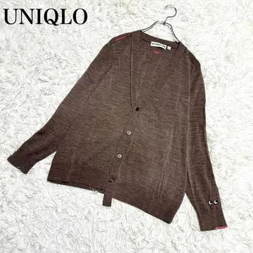 유니클로 안야 힌드마치 오버 사이즈 V넥 가디건 L 사이즈