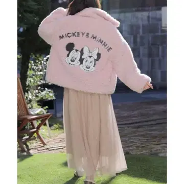 Areeam 미키&미니 보아 점퍼 보아 블루종 핑크