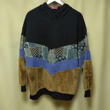 Anina 패치워크 후드 부착 후드티