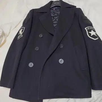 HILFIGER 네이비 피 코트