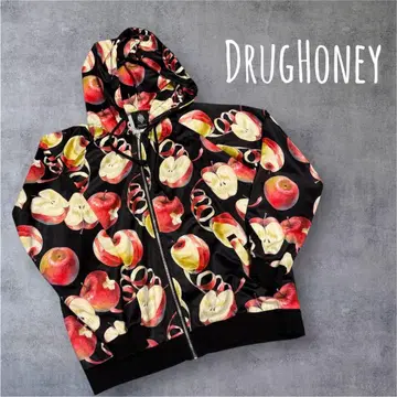 지뢰계! 드래그 허니 drug honey 독밀사과 후드티 오버 사이즈