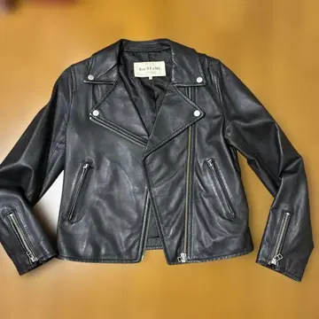 Ray BEAMS 더블 라이더 자켓 블랙 사이즈 0