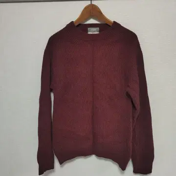 relume 울 100% 버건디 니트 스웨터 S