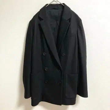 MACPHEE 투모로우랜드 울 100 블랙 더블 자켓