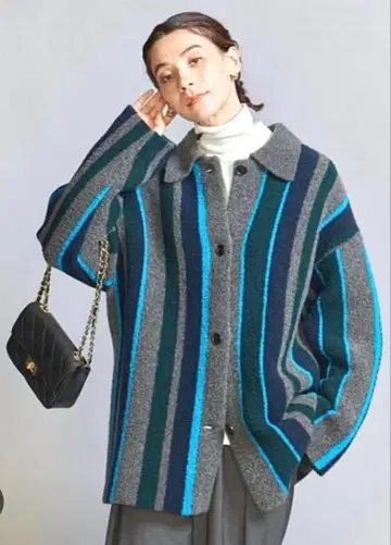 BEAUTY&YOUTH UNITEDARROWS 스트라이프 니트 가디건