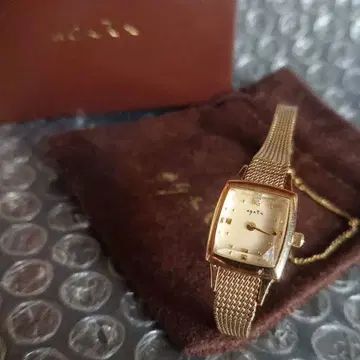 agete 아가트 로즈 골드 쿼츠 여성용 손목시계 새 배터리 작동