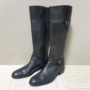 TOP NOTE 엔지니어 롱 부츠 가죽 벨트 포함 23.5 블랙