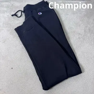 Champion 블랙 스웨트 팬츠 X-LARGE