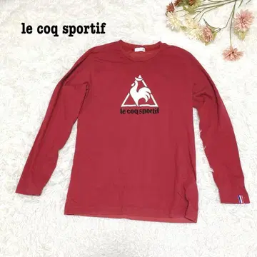 s.902 [ 르꼬끄 스포르티브 ] 긴팔 티셔츠 롱티 프린트 레드 L