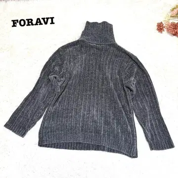 s.1965 [파라비] 긴팔 니트 하이넥 무지 심플 블랙 M