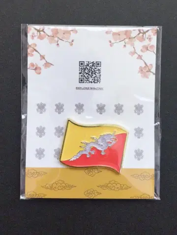 EXPO2025 오사카 간사이 만국박람회 부탄관 플래그ver 핀 배지