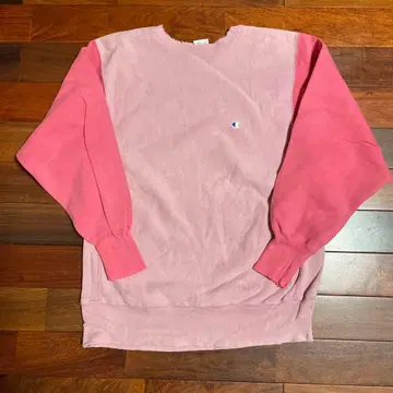 90s 투톤 자수 택 미국제 리버스 위브