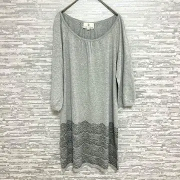 쿠미쿄쿠 튜닉 레이스 그레이 M 심플 체형 커버