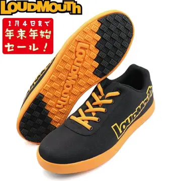 [한정 판매] 라우드마우스 골프화 블랙 x 오렌지 희망 사이즈 대응