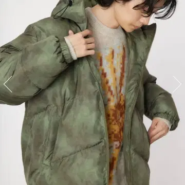 로데오 얼룩무늬 패딩 자켓