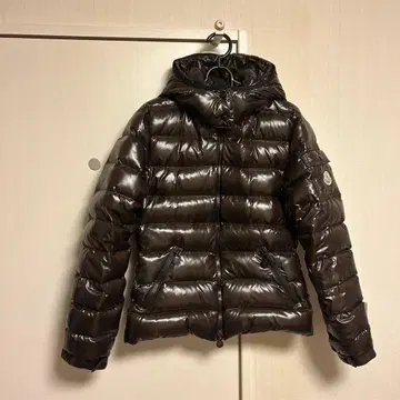 MONCLER 브라운 후드 부착 다운 자켓 사이즈 2