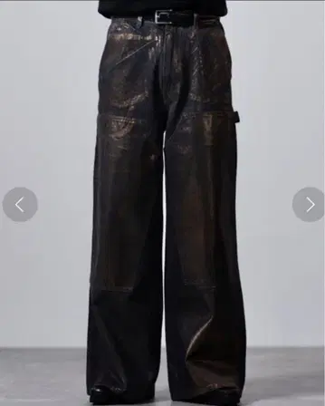 CLEL 특수 가공 더블니 데님 팬츠 애쉬 그레이 L