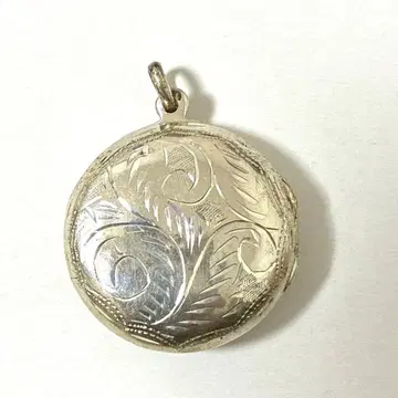 스털링 실버 925 엔그레이브 로켓 펜던트 탑 빈티지