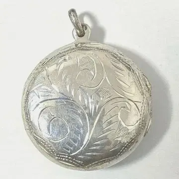 스털링 실버 925 엔그레이브 로켓 펜던트 탑 빈티지