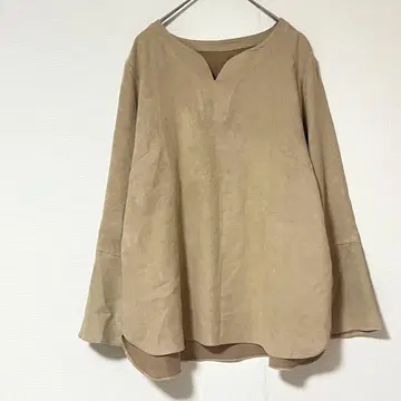 스마트 핑크 스웨이드풍 풀오버 [XL] 빅 사이즈 월드