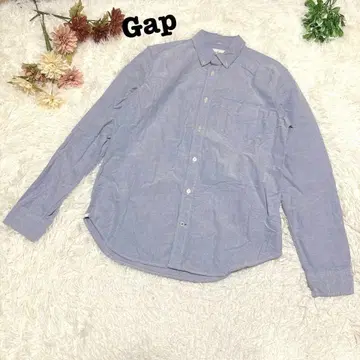 s.1715 [ 갭 ] 남성용 긴팔 캐주얼 셔츠 심플 블루 계열 M