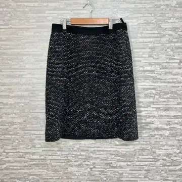 인디비 트위드 스커트 블랙 M 상당 미니 스커트