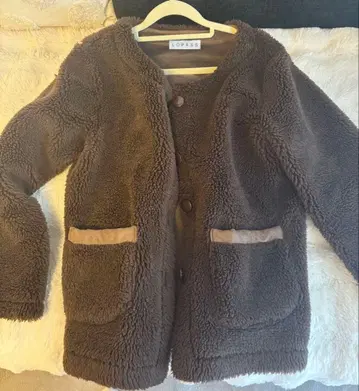 LOPASS 보아 자켓 브라운