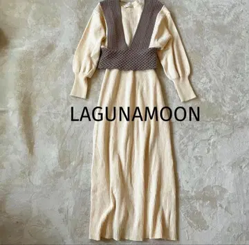 LAGUNAMOON 라그나문 베스트 레이어드 니트 원피스 S