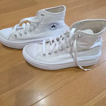 한국 CONVERSE ALL STAR 화이트 하이컷 스니커즈 새상품급!