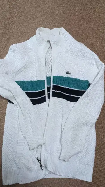 LACOSTE 화이트 니트 스웨터 US XS