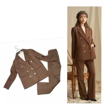 [ 새상품급 ] 다리치 빅 실루엣 컬러 자켓 셋업 브라운