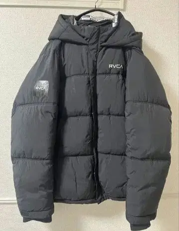 RVCA 후드 부착 다운 자켓 블랙