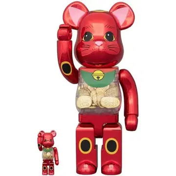 새상품 코반 매실 금 도금 마네키네코 베어브릭 BE@RBRICK