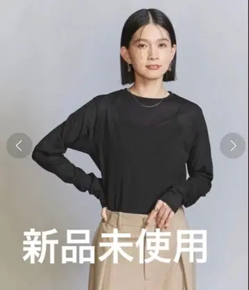 BEAUTY&YOUTH 코튼 나일론 천축 시어 크루넥 T셔츠