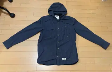 vans 네이비 후드 부착 셔츠 자켓 S 사이즈