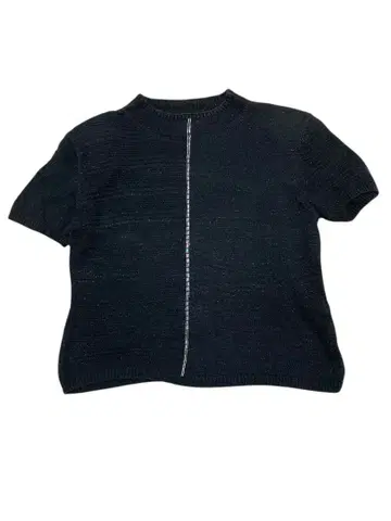 새상품급 avi mode 블랙 반팔 니트 라메 있음 y2k 헤이세이 갸루