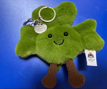JELLYCAT 나뭇잎 모양 키링 그린