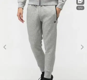 뉴에라 그레이 조거 팬츠 지퍼 포켓 부착