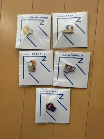 토요코인 지역 한정 GENKI 배지 해외 핀 배지 5개 세트