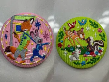 디즈니 자수 캔뱃지 2 주토피아 밤비