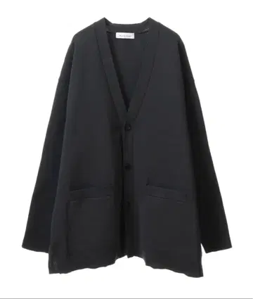 Master frame 블랙 가디건 밀라노 리브 빅 사이즈