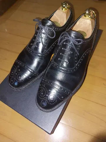 CHEANEY 드레스 슈즈 블랙 UK6 세미 브로그