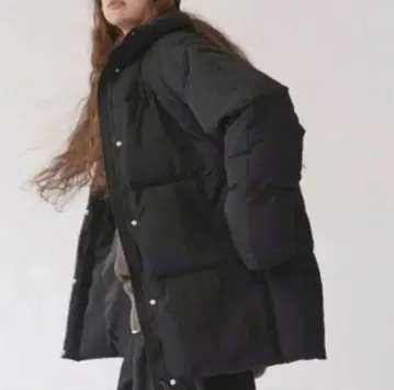 미들 기장 다운 자켓 언그리드