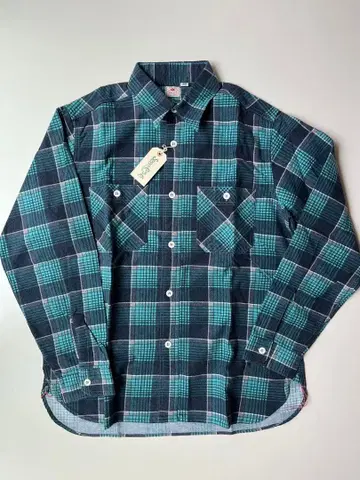 새상품 미사용 SUGAR CANE 데드스탁 프린트 플란넬 셔츠