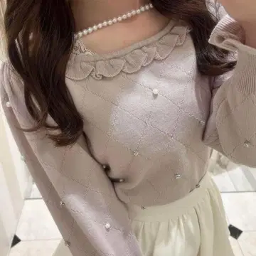 evelyn 비쥬 펄 니트 핑크