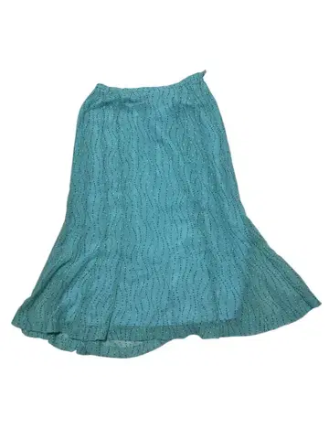 새상품급 터콰이즈 도트 무늬 플레어 스커트 M 사이즈 상당 안감 있음