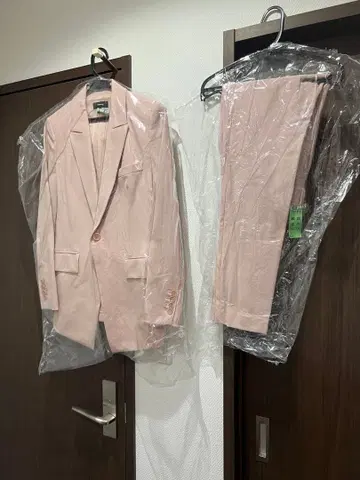 핑크 수트 셋업 상하의 세트