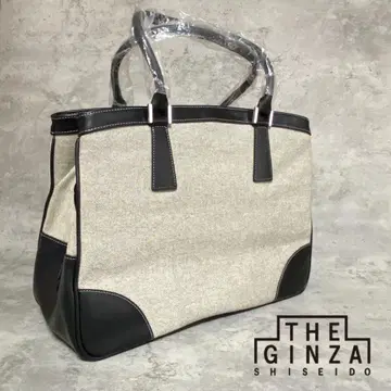미사용 새상품 THE GINZA 더 긴자 핸드백 가죽 x 캔버스