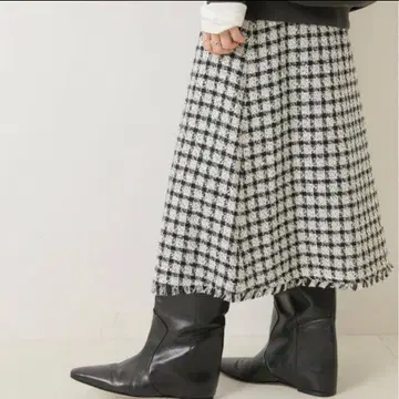 스픽 앤 스팬 새상품 트위드 스커트 체크 스커트